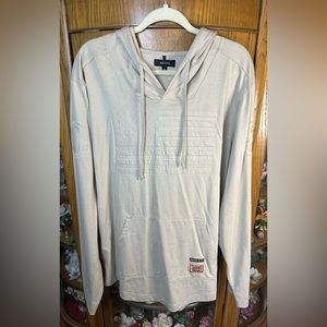 Akoo Pro Football Club Beige With Flag Hooded Pullover Size XL